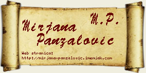 Mirjana Panzalović vizit kartica